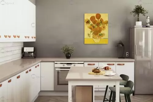החמניות - Vase with Sunflowers – וינסנט ואן גוך | תמונה לקיר