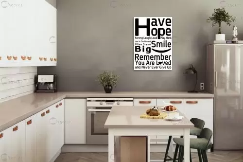 Have Hope 1 - מסגרת עיצובים - תמונות השראה למשרד טיפוגרפיה דקורטיבית  - מק''ט: 218810