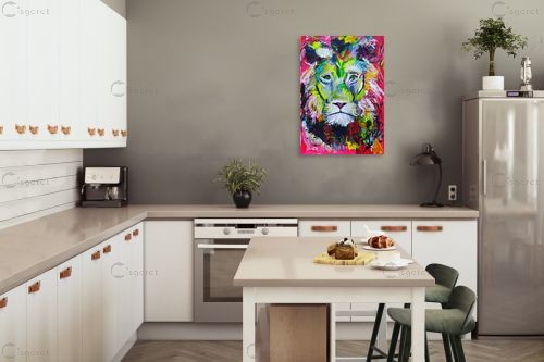 האריה שאהב תות - אירינה סופיצייב - תמונות לפינת אוכל מודרנית חדרי ילדים  - מק''ט: 379222