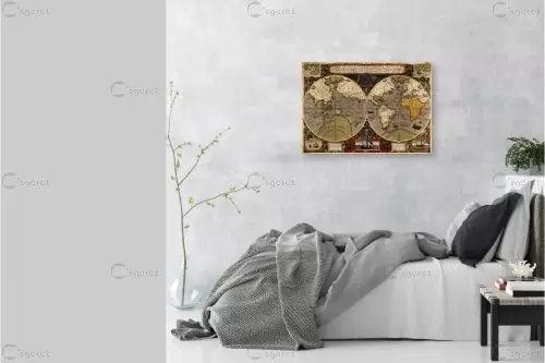 מפת עולם עתיקה – מפות העולם | תמונה לקיר