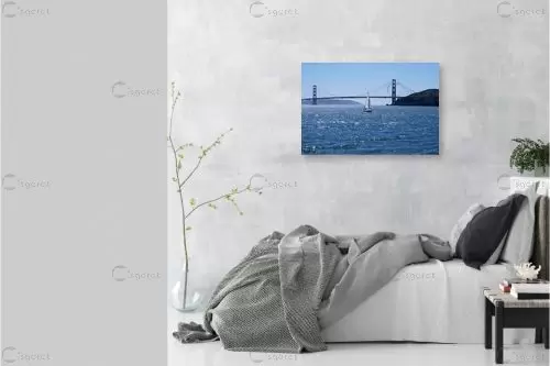 הגשר מזהב - אורי לינסקיל - תמונות ים ושמים לסלון  - מק''ט: 223949