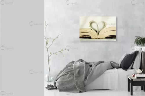 אהבה לבנה - ויויאן נתן - תמונות רומנטיות לחדר שינה ספרים  - מק''ט: 226666