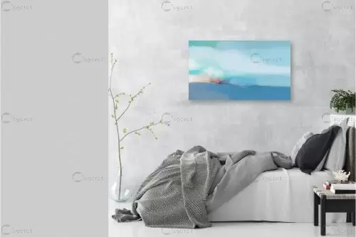 להתעורר לתוך חלום - איש גורדון - תמונות ים ושמים לסלון אבסטרקט מופשט מודרני  - מק''ט: 317461