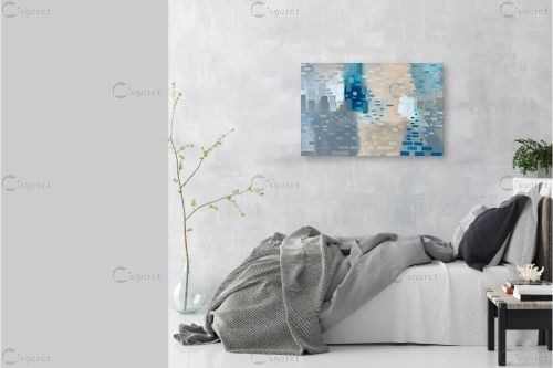 Pixelated skyline  – MMB Art Studio | תמונה לקיר בסגנון מודרני