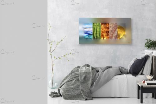 חמישה יסודות. פנג שואי – בתיה שגיא | תמונה לקיר בסגנון מודרני