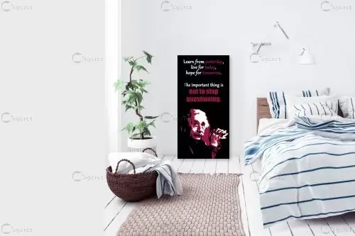 Albert Einstein Quote - מסגרת עיצובים - תמונות לחדר שינה נוער טיפוגרפיה דקורטיבית  - מק''ט: 240820