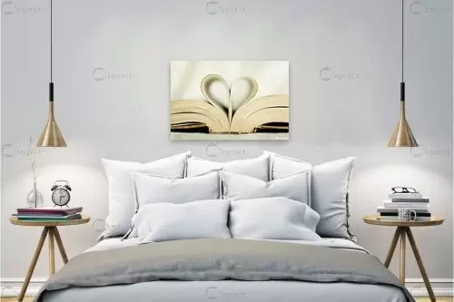אהבה לבנה - ויויאן נתן - תמונות רומנטיות לחדר שינה ספרים  - מק''ט: 226666