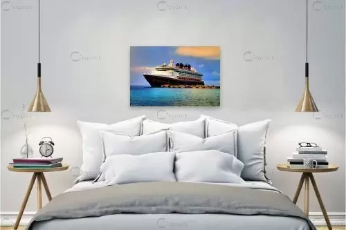 ספינה בקריביים – מתן הירש | תמונה לקיר בסגנון מודרני