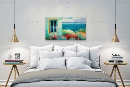 חלון אל הים – אורית גפני | תמונה לקיר בסגנון מודרני