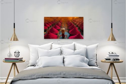 פנטזיית צבעים – יוסי גבעוני | תמונה לקיר בסגנון כפרי