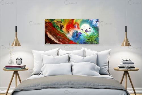 נוה מדבר – איל מלק | תמונה לקיר בסגנון מופשט