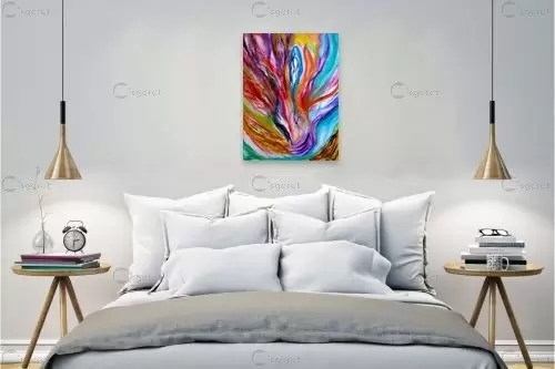 תשוקה - אסתר חן-ברזילי - תמונות צבעוניות לחדר שינה אבסטרקט רקעים צורות תבניות מופשטות  - מק''ט: 212548