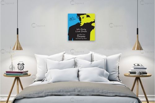 Justin Bieber Quotes - מסגרת עיצובים - תמונות לחדר שינה נוער טיפוגרפיה דקורטיבית  - מק''ט: 240825