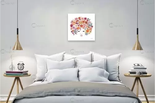 ראש פרחוני I – Farida Zaman | תמונה לקיר בסגנון מודרני