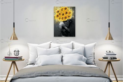 SUNFLOWER – דנה לוין חזיזה | תמונה לקיר בסגנון מודרני