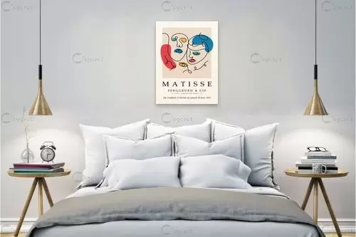 מאטיס 42 - אנרי מאטיס - תמונות לסלון רגוע ונעים סטים בסגנון גיאומטרי  - מק''ט: 464129