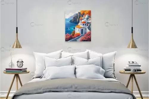 קיץ באיים – יוסי גבעוני | תמונה לקיר בסגנון מודרני