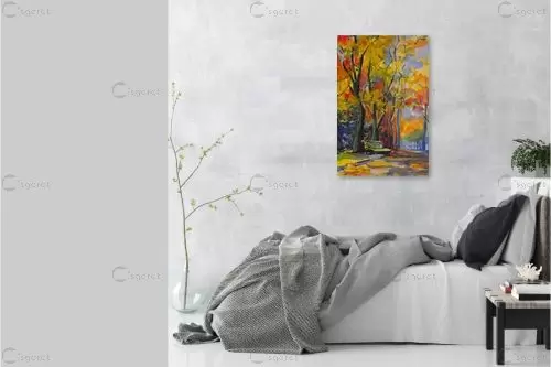 השדרה - נטליה ברברניק - תמונות רומנטיות לחדר שינה צבעי מים  - מק''ט: 122317