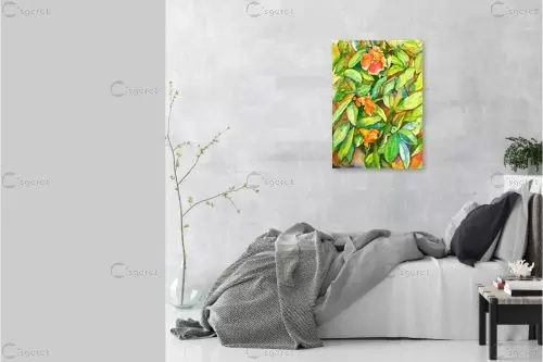 פרחי רימון - חיה וייט - צבעי מים  - מק''ט: 213146