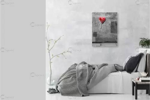 Heart Balloon - בנקסי - תמונות לחדר שינה נוער אומנות רחוב גרפיטי ציורי קיר  - מק''ט: 240061
