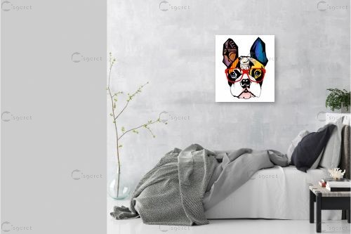 בולדוג ממושקף - Artpicked - תמונות לחדר שינה נוער חדרי ילדים סטים לחדרי ילדים  - מק''ט: 331097