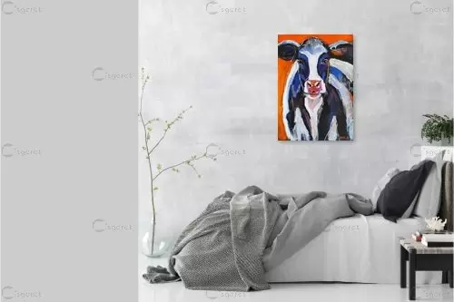 פרה בסגנון עכשווי - אירינה סופיצייב - תמונות אורבניות לסלון  - מק''ט: 378328