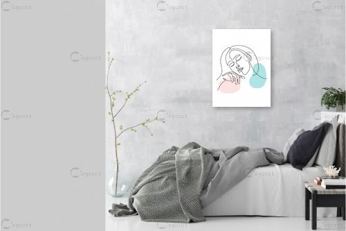 קוים לדמותה  – ענת בן אלי | תמונה לקיר בסגנון מינימליסטי