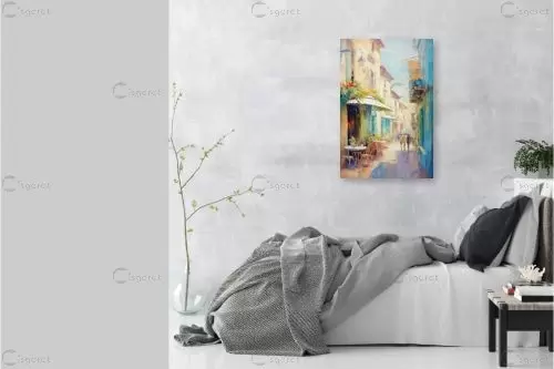 חופשה בצבעים - אורית גפני - תמונות לסלון רגוע ונעים ציורי שמן  - מק''ט: 452154