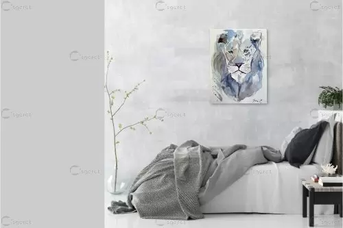 אריה עוצמתי - אירינה סופיצייב - תמונות לסלון רגוע ונעים חדרי ילדים  - מק''ט: 454253