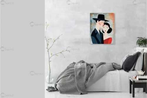 תשוקה רומנטית - יניב גרינברג - תמונות רומנטיות לחדר שינה תמונות של בינה מלאכותית  - מק''ט: 468255