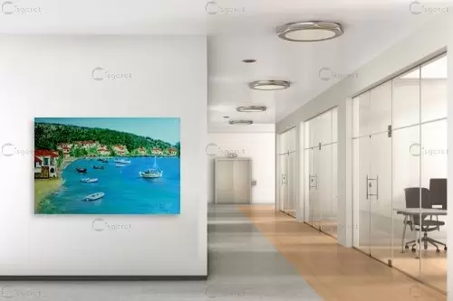 נוף בספרד – אסתר חן-ברזילי | תמונה לקיר בסגנון כפרי