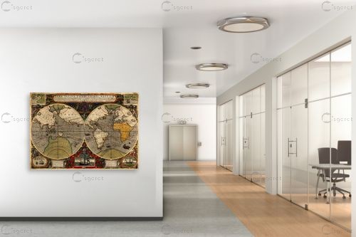 מפת עולם עתיקה – מפות העולם | תמונה לקיר