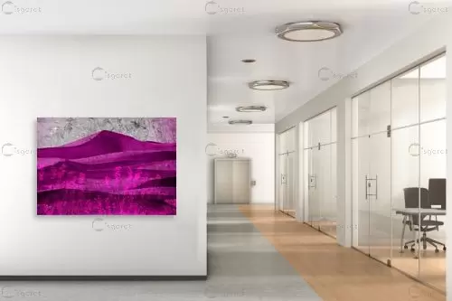 נוף סגול - רוזה לשצ'ינסקי - תמונות צבעוניות לסלון אבסטרקט מודרני תמונות בחלקים  - מק''ט: 202445