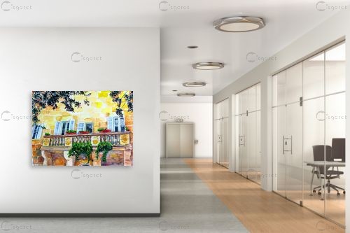 מרפסת – חיה וייט | תמונה לקיר בסגנון כפרי