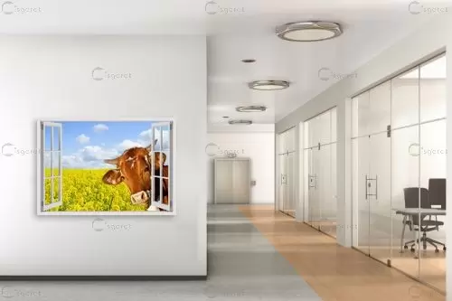 הפרה המציצה – Artpicked Windows | תמונה לקיר בסגנון מודרני