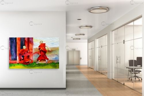 #0014 נזירים טיבטים – Clara Zack | תמונה לקיר בסגנון מודרני