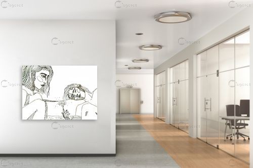 Pixelated skyline  – MMB Art Studio | תמונה לקיר בסגנון מודרני