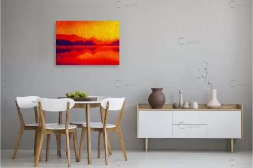 אמנות על סלע - רוזה לשצ'ינסקי - תמונות לסלון מודרני נוף וטבע מופשט סטים בסגנון מודרני  - מק''ט: 204275