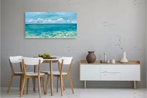 r_Caribbean Sea Reflections_tn - Silvia Vassileva - תמונות לסלון רגוע ונעים נוף וטבע מופשט  - מק''ט: 385450