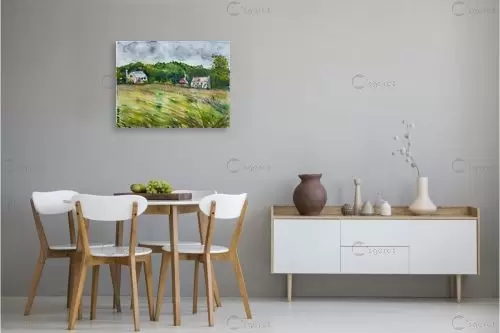 בתים מרחוק – חיה וייט לימיטד | תמונה לקיר בסגנון כפרי