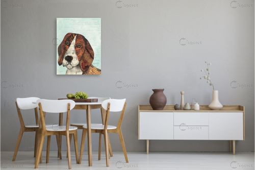 פה גזור הכלב I – Courtney Prahl | תמונה לקיר בסגנון כפרי