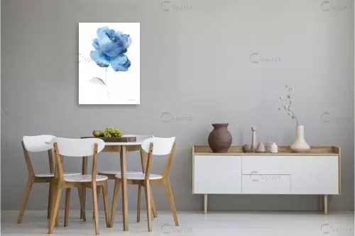 פריחה כחולה ועוצמתית III - Danhui Nai - תמונות לסלון רגוע ונעים צבעי מים  - מק''ט: 389995