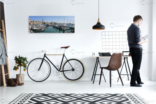 פנורמה בנמל עכו – ארי בלטינשטר | תמונה לקיר בסגנון מודרני