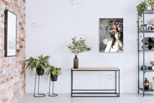 מלאכית הפרחים - בתיה שגיא - תמונות לסלון רגוע ונעים מדיה מעורבת מיקס מדיה סטים בסגנון מודרני  - מק''ט: 328882