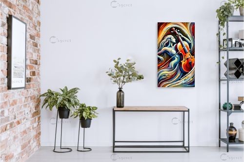 מלחינת הרוח - ניגון הנפש  – יובל אמיר | תמונה לקיר בסגנון מופשט