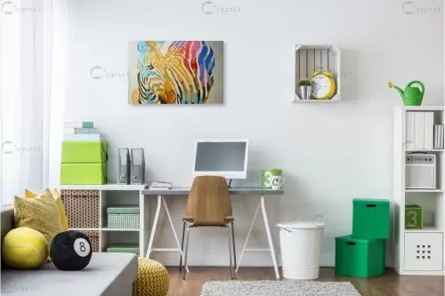 זברה צבעונית – Artpicked | תמונה לקיר בסגנון מודרני