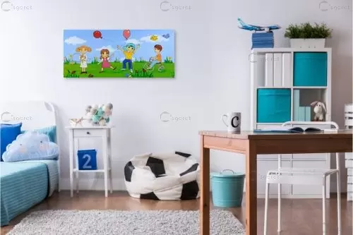 בלונים ושמחה – נריה ספיר | תמונה לקיר בסגנון כפרי