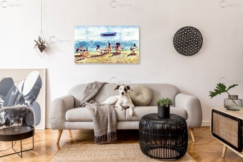 9 ברווזים – חיה וייט | תמונה לקיר בסגנון כפרי