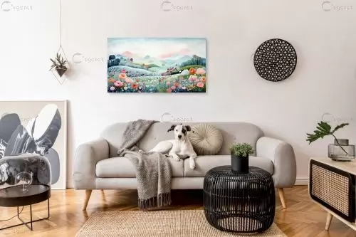 בין הרים ובין גבעות – אורית גפני | תמונה לקיר בסגנון כפרי