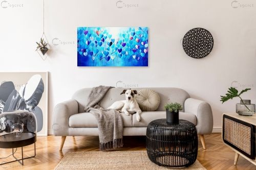 פריחת הלבבות – אורית גפני | תמונה לקיר בסגנון מודרני